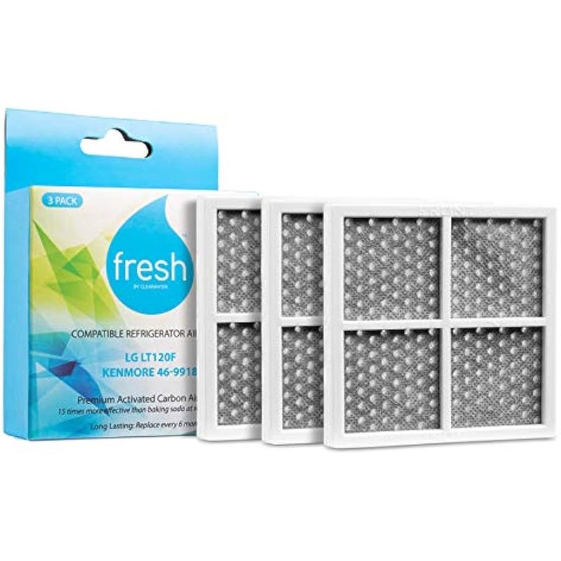 عربست ميست فلتر هواء بديل من فريش ال جي LT120F، ارقام الموديلات المتوافقة: كينمور اليت 9918، 795 وال جي ADQ73214404، LMXS30776S، عبوة من 3 قطع - فريش - Image 1